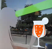 Adesivo per vetrina (vetrofania) per bar - ristorante Vetrofania per bar, trattorie o ristoranti
