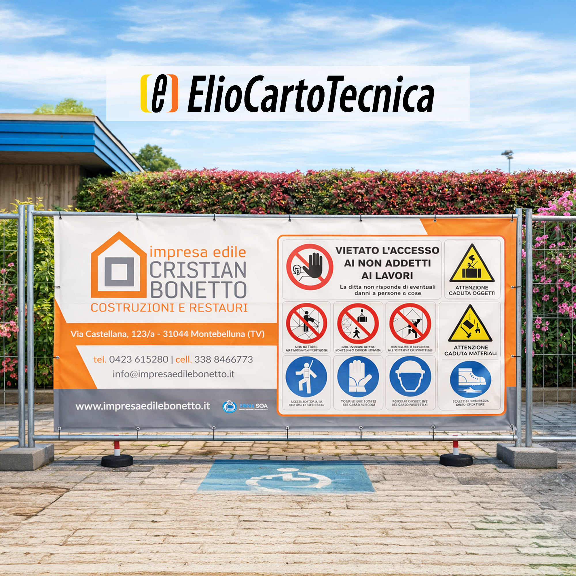 ABBIAMO STAMPATO UN TELO PER L'ATTIVITA' DI BONETTO COSTRUZIONI