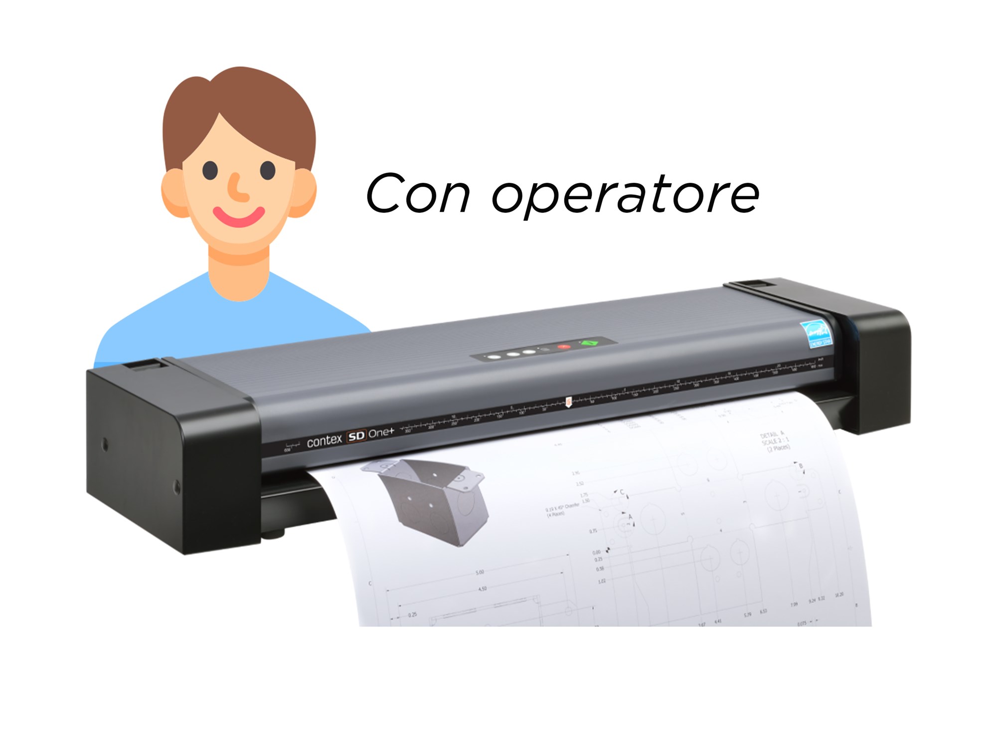 Noleggio scanner con operatore (lavoro eseguito nella sede aziendale)